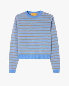 Pebble Stripe Shrunken Crew