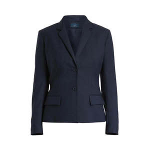 Sharkskin 2 Button Mid-Length Detail Jacket - Workthreads