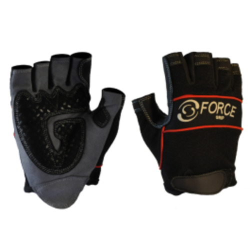 Synthetic Leather Gloves: Quality Safety Boots, Work wear & PPE Equipment GS631 FORCE Grip – Fingerless Mechanics Gloves, 631001 Wide Range & Great Service