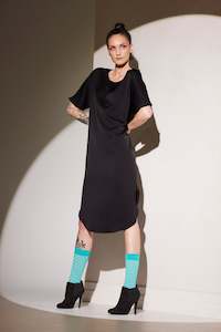 Womens Dress: WORLD 5567 Romance Dress Black Knit