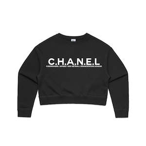 Vol 1: Vol.1 C.H.A.N.E.L Crop Sweat Blackish - Unisex