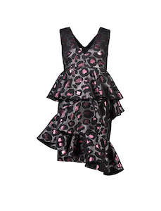 Final Weekend Of Archive Sale Nothing Over 150: WORLD 4173 Leopard Cocktail Dress Pink