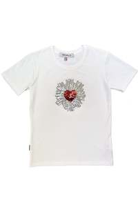 WORLD 5065 Galaxy T-Shirt White w/ Heart Burst (UNISEX)