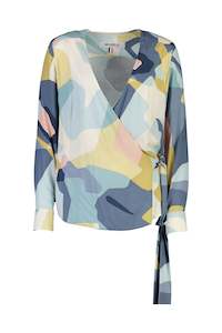 World Womens 2019 2020: WORLD 4530 Awry Wrap Shirt Mint Yellow