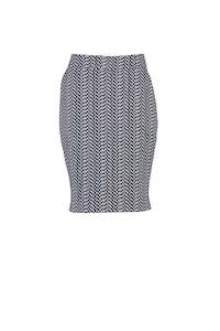 World Womens 2019 2020: WORLD 4518 Two Wrongs Skirt Navy White Mosaic