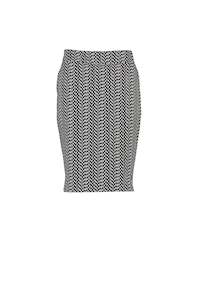 World Womens 2019 2020: WORLD 4518 Two Wrongs Skirt Black White Mosaic