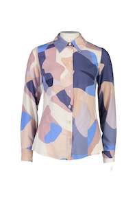 World Womens 2019 2020: WORLD 4511 City Girl Shirt Navy Peach