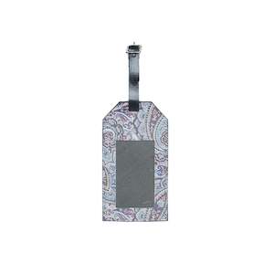 WORLD Liberty Leather Luggage Tag -  Paisley