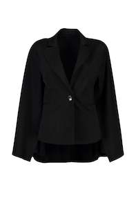 30 Off World Womens: WORLD 4506 The Bat-Girl Blazer Black