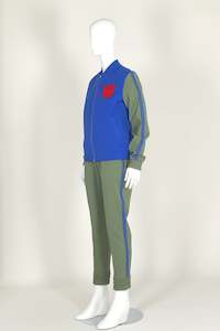 World Womens 2020: WORLD 4574 Throwback Bomber (Unisex) Blue Khaki