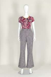 World Womens 2020: WORLD 4583 Nostalgia Trouser Pink Tweed