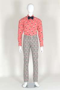 2020 07 Mens All Garments: WORLDman 4658 Brad Shirt Pineapple Salmon