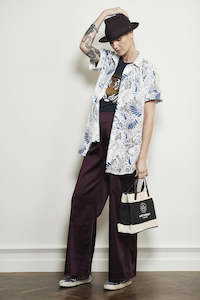 World Womans Spring Summer 2021: WORLD 4614 Brooks Shirt Navy Cream Lace