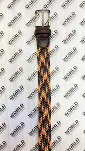 Worldman Spring Summer 2021: WORLD Stretch Webbing Belt - Wine Pink 22