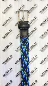 Worldman Spring Summer 2021: WORLD Stretch Webbing Belt - Blue Navy 22