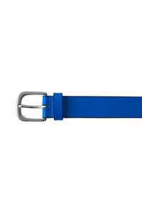 Belts: WORLD 25 Coloured Leather Belt - Blue