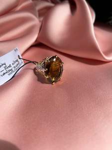 Zora Bell Boyd Jewellery: Zora Bell Boyd ZW-24-12 Fine Citrine S.Silver Cubic Zirconia Accent Ring