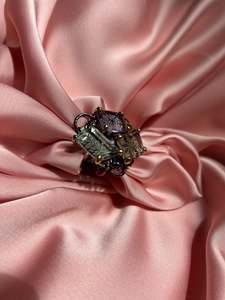 Zora Bell Boyd Jewellery: Zora Bell Boyd ZW-24-8 S.Silver Accented Amethyst Prasiolite Citrine Floral Cluster Ring