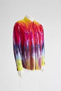 WORLD Loves James Power - Chromatic Event I - Ice Dye Levi's Barstow Wester&hellip;