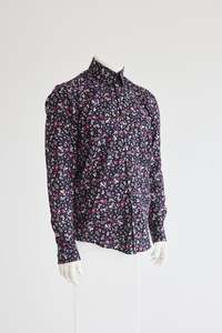 WORLDman 5153 Fragrance Shirt Black Ditsy Floral