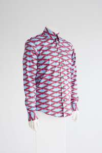 Worldman: WORLDman 5153 Fragrance Shirt Sky Jagged Ric Rac