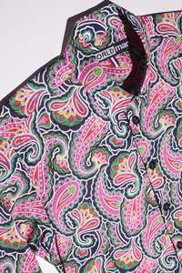 Worldman: WORLDman 5153 Smile Shirt Pink Green Navy Paisley