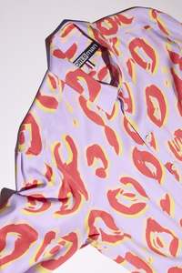 WORLDman 5153 Smile Shirt Lilac Yellow Animal