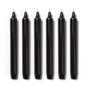 Cire Trudon Classic 270g: CIRE TRUDON Box of 6 Madeleine Taper Candles: Black