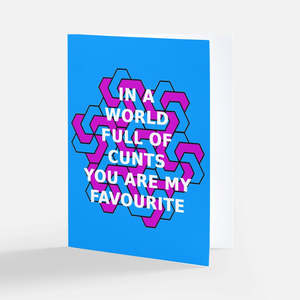 World Enamel Badges Explicit Language Warning: WORLD Gift Card - Cunt