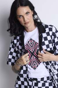 Worldman: WORLD 5628 Latitude Short Sleeve Shirt Black Check