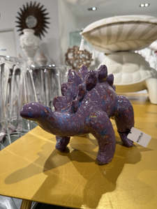 Gregor Kregar: Gregor Kregar Stegosaurus 2021/2025 - Glazed Ceramic - Purple with Spots