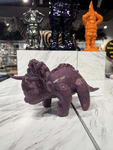 Gregor Kregar: Gregor Kregar Triceratops 2021/2025 - Glazed Ceramic - Purple with Spots
