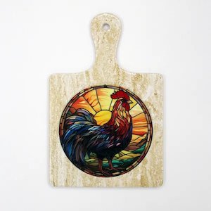 KITCHEN ACCESSORIES: Ceramic Trivet-Rooster