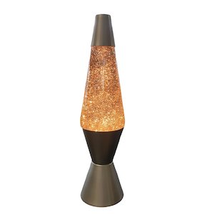 LAVA LAMP: Diamond Glitter Lava Lamp-Silver Orange