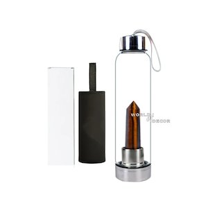 Crystal Bottle: Crystal Water Bottle-Tiger Eye Point