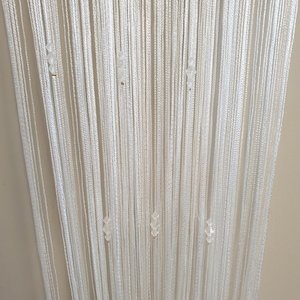 Fly String Curtain 3 Beaded-White