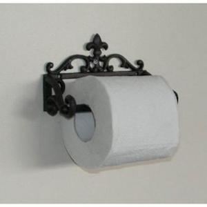 Bathroom Accessories: Antique Style Wall Toilet Roll Holder-Black