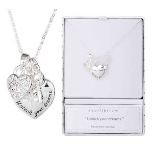 Lock Key with Message Necklace