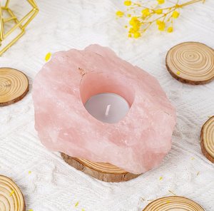Rose Quartz Candle Holder