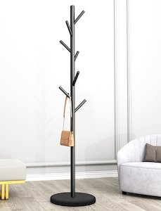 Home Garden: Metal Coat Stand Black