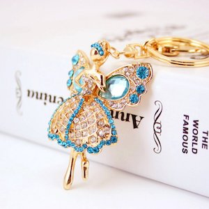 Diamante Key Ring-Butterfly Fairy Angel