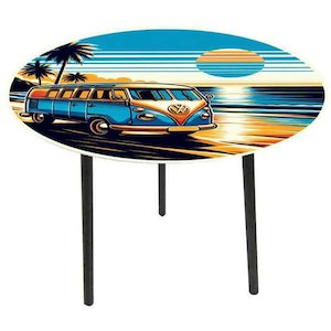 Glass Top Side Table-Combi