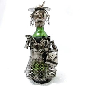 Father Day Gifts Nz: Wine Bottle Holder Lady With Handbag