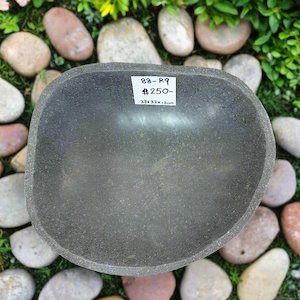 Rock Bird Bath: Stone Bird Bath Bowl-R9