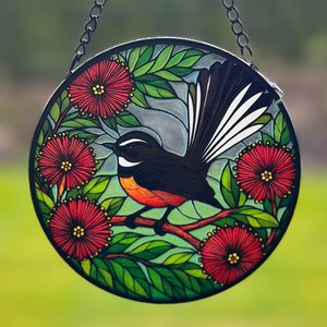 Fantail Stained Glass Hanger 11.5cm