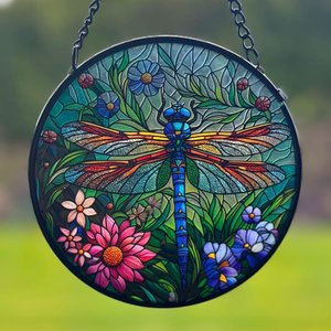 Dragonfly Stained Glass Hanger 11.5cm