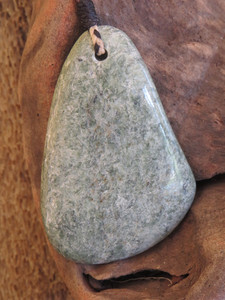 Products: Frosty Styx River Jade Pebble-Form Pendant Woven Stone Jade