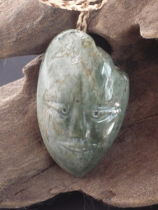 Products: Wood Wose Pendant Woven Stone Jade