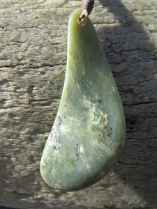 Kokopu Assymetric Roimata Woven Stone Jade
