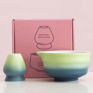 Matcha Bowl: Green Blue Matcha Set 2 pieces